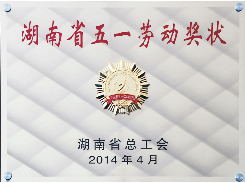 湖南省五一勞動(dòng)獎狀